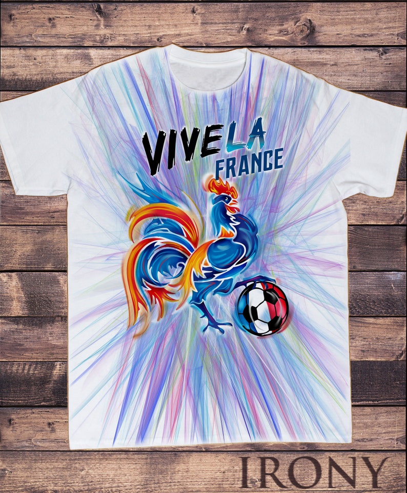 Men S Top Vive La France Football Rooster World Cup 2018 Etsy - 